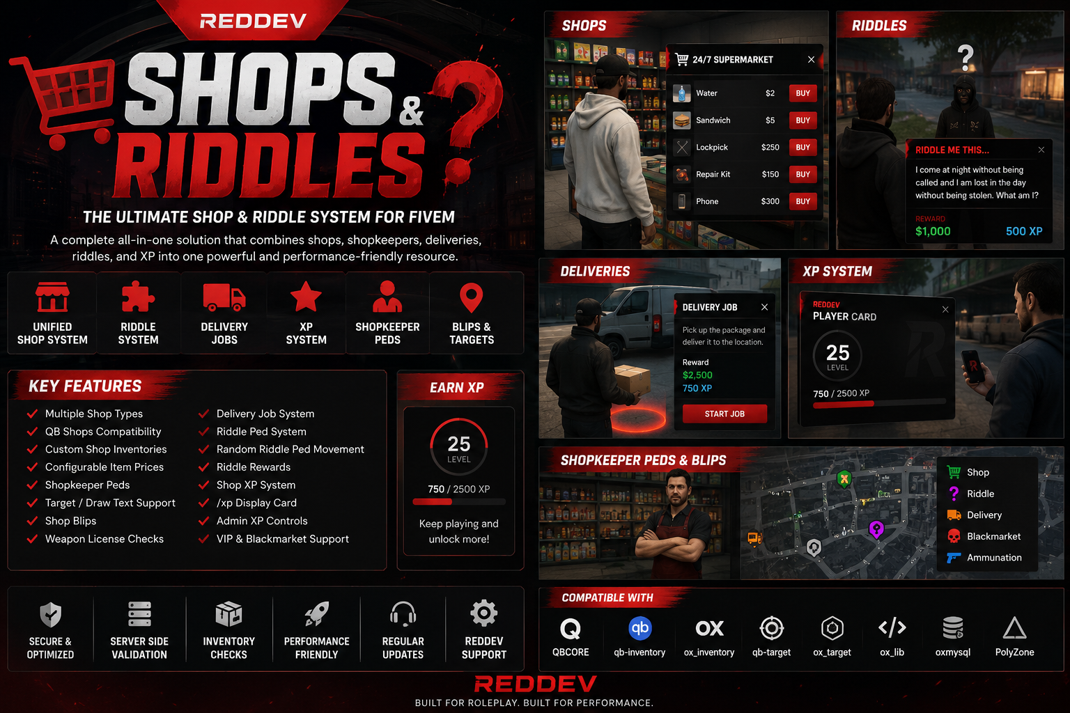 REDDEV Shops and Riddles